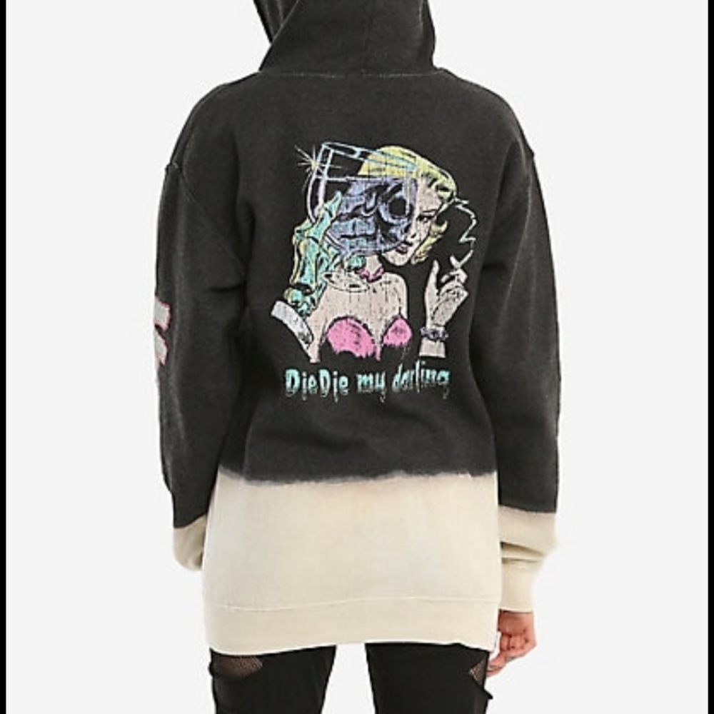Girls Misfits plus size dip dye hoodie